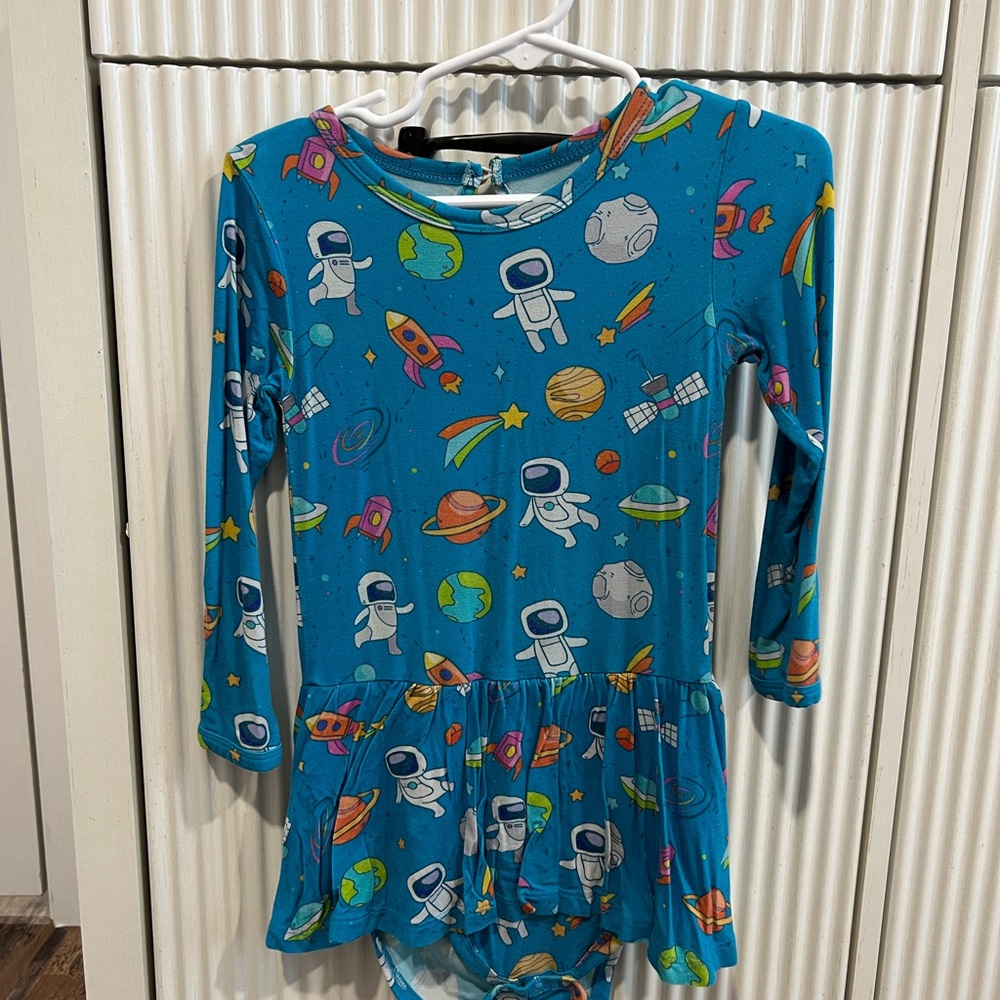 Little Bum Bums (now Bums & Roses) Space Adventure Blue Kids Dress